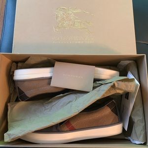 AUTHENTIC Burberry Slip-on Sneakers w/original box, dust bag, care tag